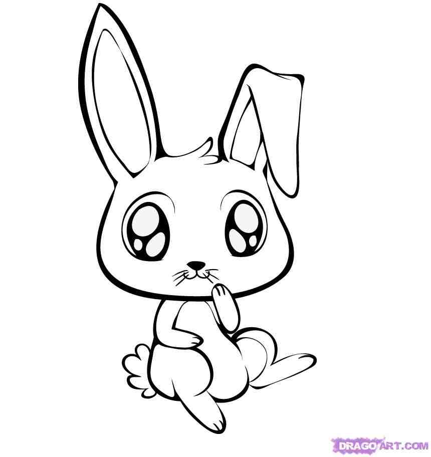 How to Draw a Cute Cartoon Easter Bunny